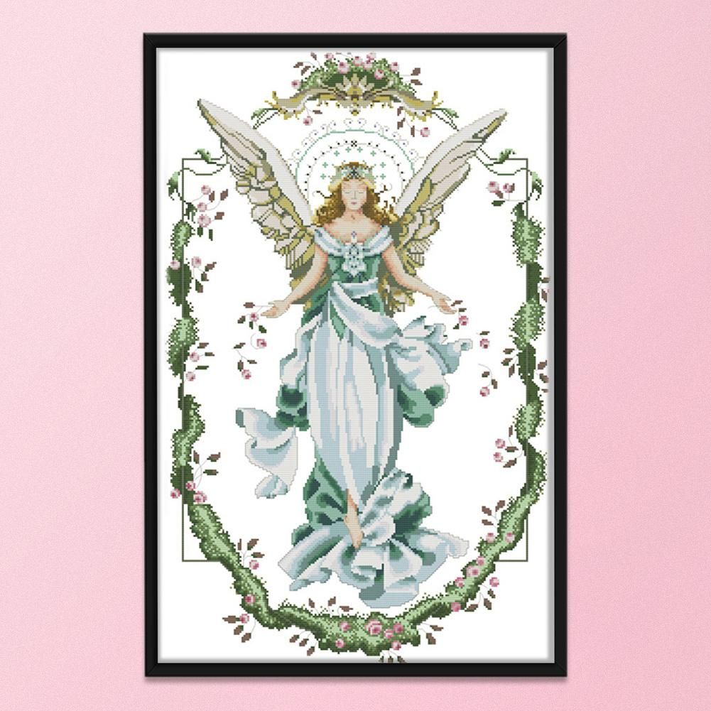 Cross Stitch Kits Printed Canvas DIY Embroidery 14CT Stamped  R759 Angel