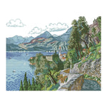 DIY Cross Stitch Embroidery 14CT Stamped Needlework  F582 Mountain River