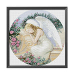 Angel 3 Strand 11CT Stamped Fabric Cross Stitch DIY Set  Woman Angel 0981