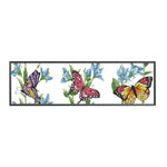 Stamped Cross Stitch Butterflies Plant 2 Strand 14CT Embroidery Set  DA151