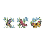 Stamped Cross Stitch Butterflies Plant 2 Strand 14CT Embroidery Set  DA151