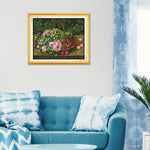 Flower Printed Cross Stitch Kits Ecological Cotton Thread Painting (H740)