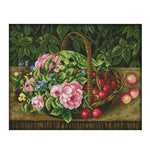 Flower Printed Cross Stitch Kits Ecological Cotton Thread Painting (H740)