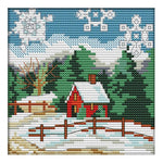 14CT Stamped Cross Stitch Winter Scenery Needlework Embroidery  F721