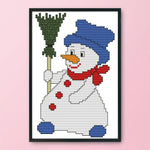 Snowman Cross Stitch Kit 14CT Stamp Embroidery Thread Needlework  KB054