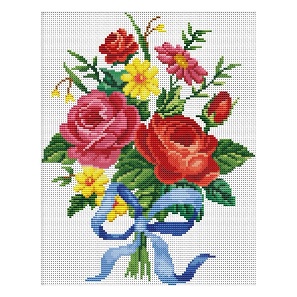 Printed Cross Stitch Kits DIY Romantic 11CT Stamped Needlework  1037 Gift