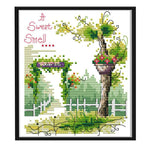 Four Season Scenery 14CT Stamped Cross Stitch Embroidery Set  Spring FA060