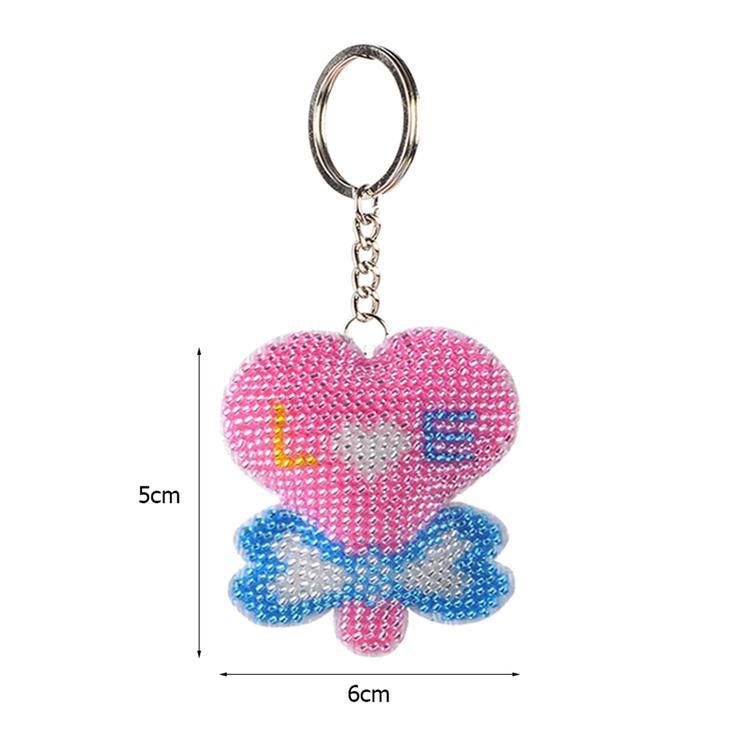 Bead Embroidery Keychain - Love Lollipop