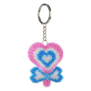 Bead Embroidery Keychain - Love Lollipop