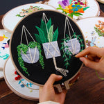 (30*30cm)Embroidery Kit - Hanging Plants