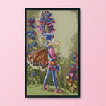 Canvas Kit Needlework DIY Cross Stitch 14CT Stamped  RA277 Butterfly Fairy