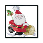 14CT Stamped Cross Stitch Kits DIY Santa Claus Embroidery 19 X 19cm  RA204