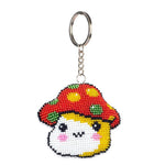 Bead Embroidery Keychain - Mushroom