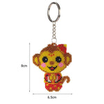 Bead Embroidery Keychain - Monkey