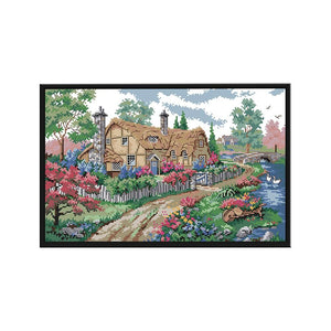 Scenery Cross Stitch Embroidery Needlework 14CT Stamped  FA029 Air Balloon