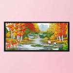 Stamped Cross Stitch Autumn Scenery 14CT Embroidery DIY Set  F040 Animal