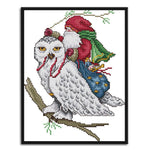 Santa Eagle Cross Stitch 14CT Stamped DIY Print Canvas Needlework  C589