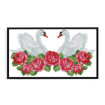 Swan Heart Cross Stitch Embroidery DIY Needlework 14CT Stamp Arts  D741