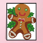 Christmas Cookies 14CT Stamped Canvas Cross Stitch Kit DIY Embroidery  3