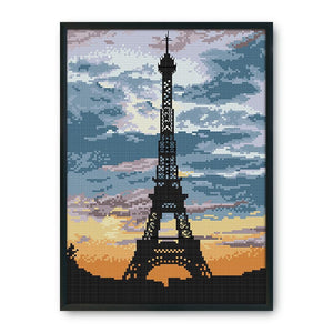 Cross Stitch 14CT Stamp Needlework Embroidery DIY Tower Dusk Art  F786