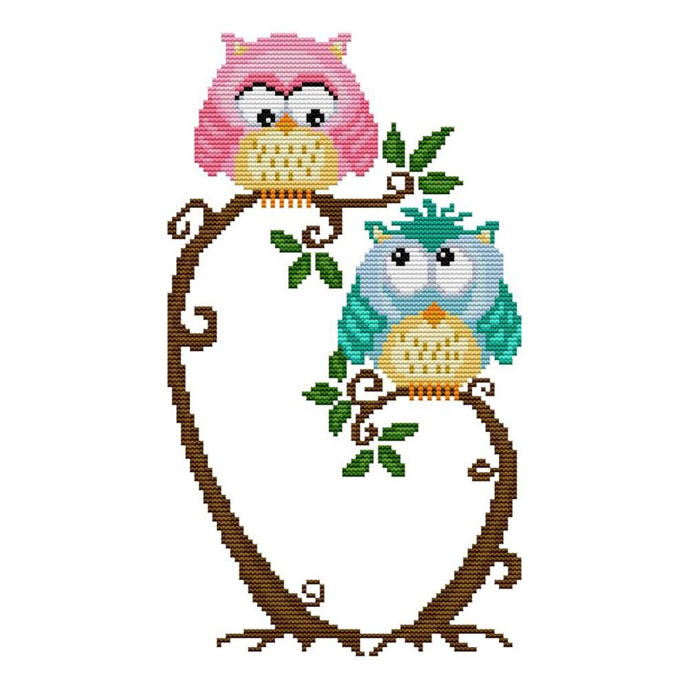 (19*33cm)14ct Stamped Cross Stitch - Owl