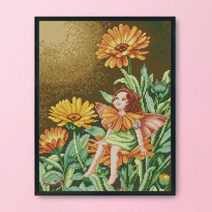 Canvas Kit Needlework DIY Cross Stitch 14CT Stamped  RA278 Butterfly Fairy