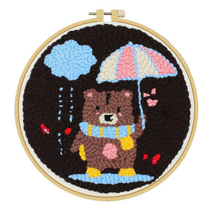 (24*24cm)Embroidery Kit - Cute Bear