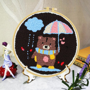 (24*24cm)Embroidery Kit - Cute Bear