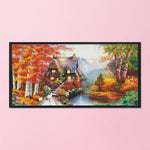 14CT Stamped DIY Cross Stitch Kit Embroidery Needlework  F464 Landscape 3