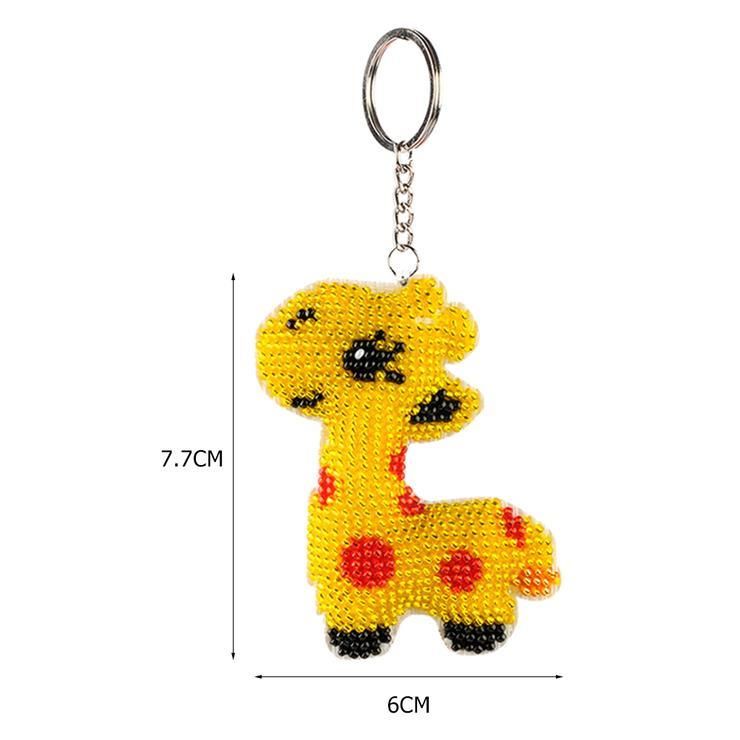 Bead Embroidery Keychain - Giraffe