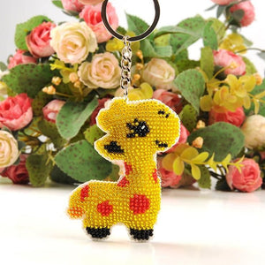 Bead Embroidery Keychain - Giraffe