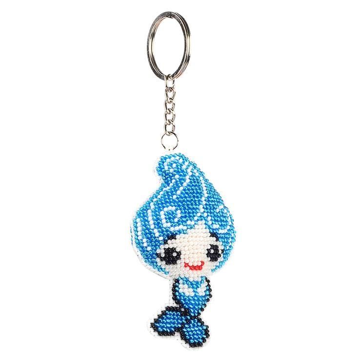 Bead Embroidery Keychain - Mermaid