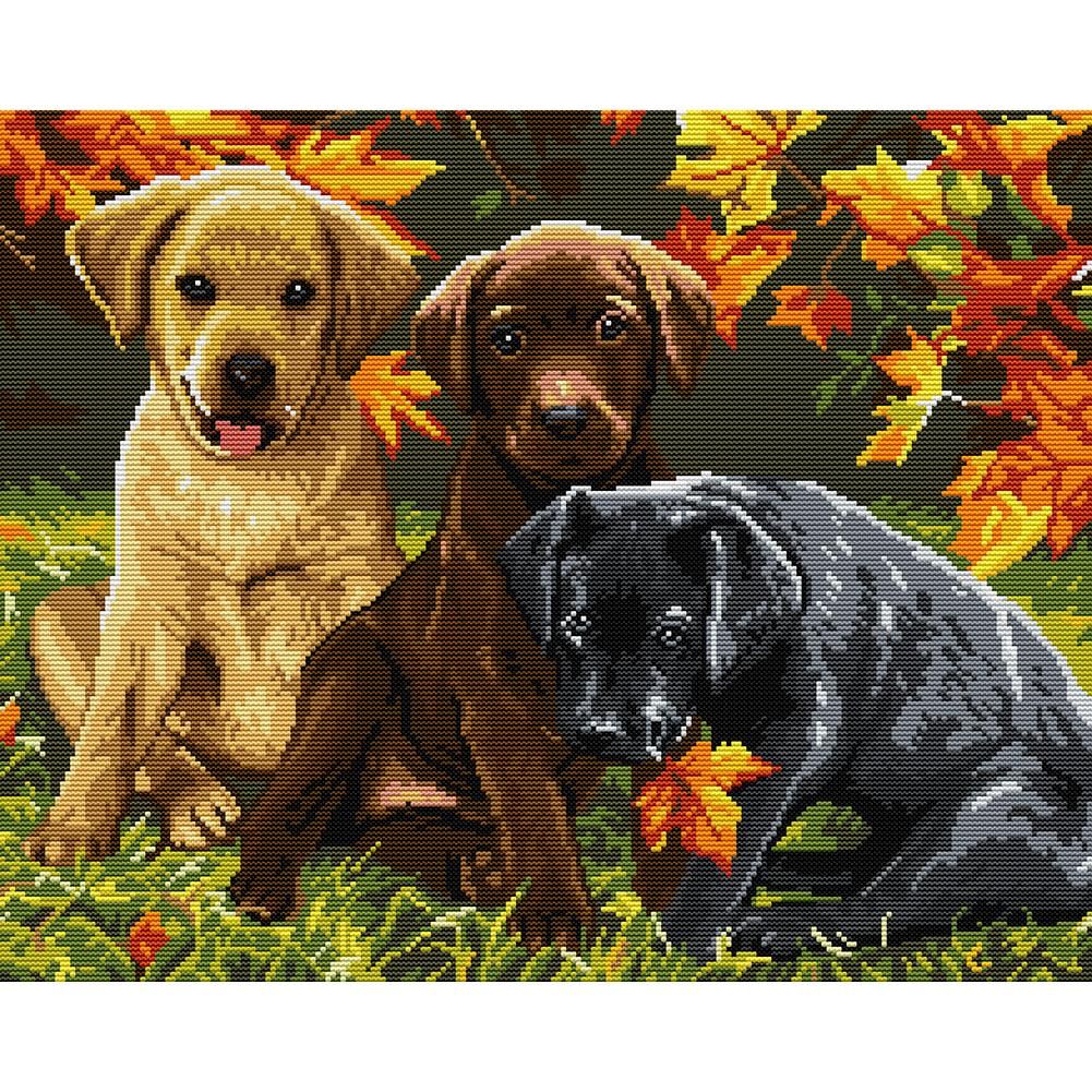 (48*40cm)14ct Stamped Cross Stitch - Dog