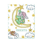 Rabbit Birth 14CT Stamped Cartoon Cross Stitch Canvas Embroidery Kit  C659