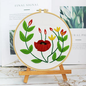 (30*30cm)Embroidery Kit - Flowers