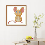 (32*32cm)14ct Stamped Cross Stitch - Mouse