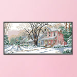 Scenery Cross Stitch Embroidery DIY Landscape Needlework Kits  F767 Snow 2