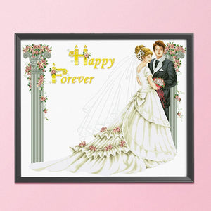 Wedding Day Cross Stitch 11CT Stamped Printed Canvas DIY Embroidery  0063