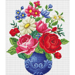 Flowers Cross Stitch 11CT Stamped Canvas DIY Embroidery Needlework  0057