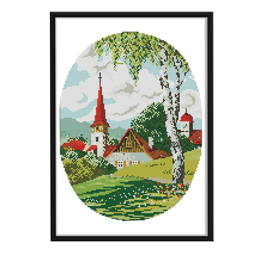 Cross Stitch Kits DIY Spring 14CT Stamped Needlework 29 X 36cm  F699