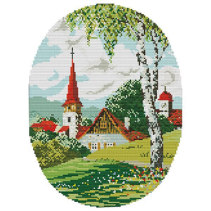 Cross Stitch Kits DIY Spring 14CT Stamped Needlework 29 X 36cm  F699