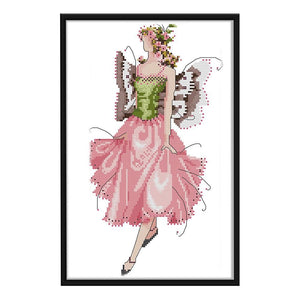 Fairy Cross Stitch Kits Printed DIY Embroidery Needlework 14CT Stamp  R794