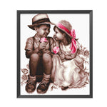 11CT Stamped Cartoon Cross Stitch Canvas DIY Embroidery Needlework  869