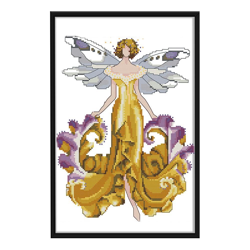 Fairy Cross Stitch Kits Printed DIY Embroidery Needlework 14CT Stamp  R796