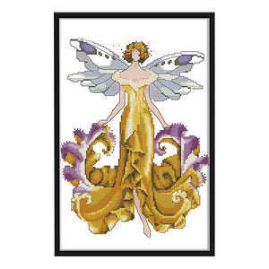 Fairy Cross Stitch Kits Printed DIY Embroidery Needlework 14CT Stamp  R796