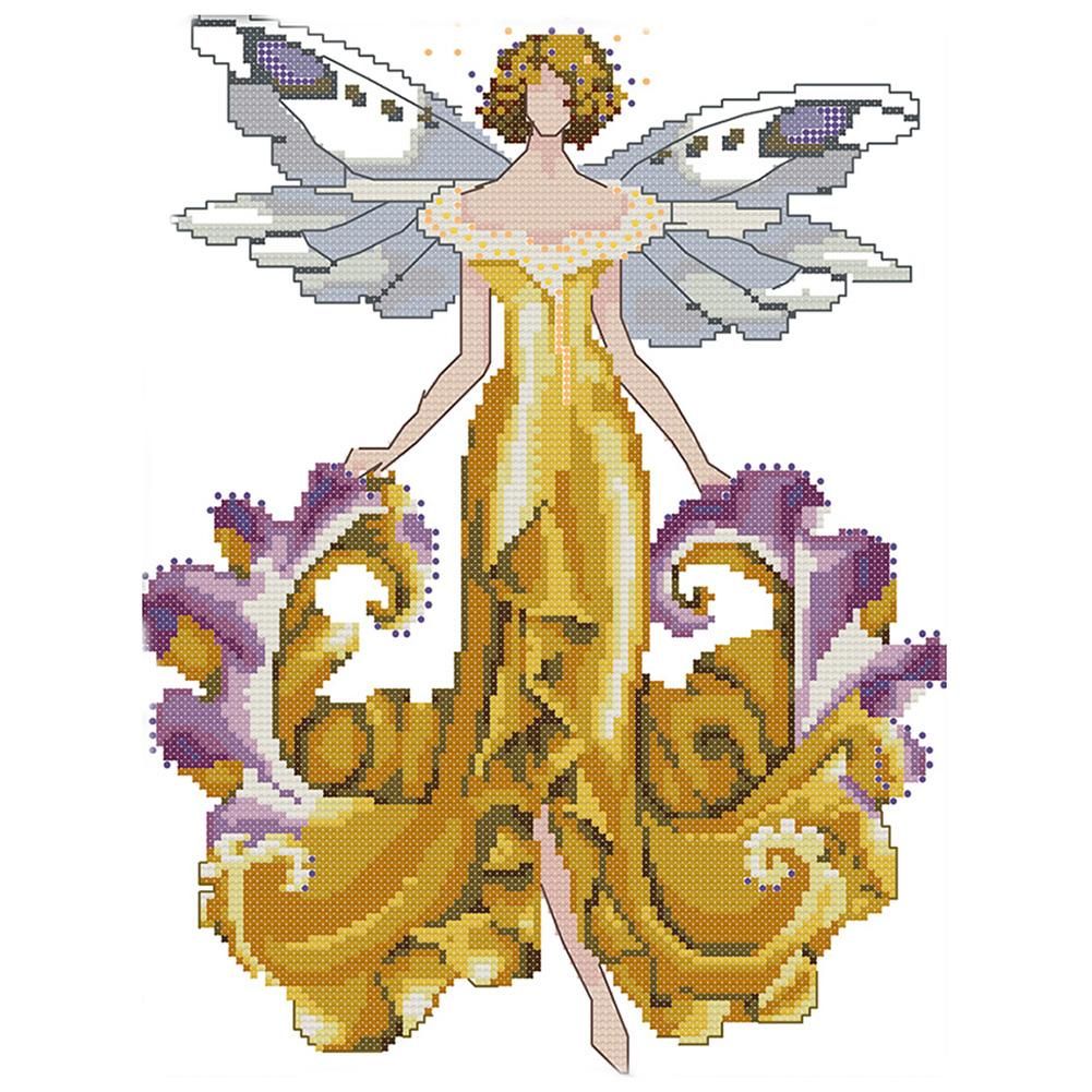 Fairy Cross Stitch Kits Printed DIY Embroidery Needlework 14CT Stamp  R796