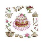 Cross Stitch Embroidery Set DIY Handmade Crafts 14CT Stamp  J318 Cake