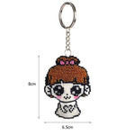 Bead Embroidery Keychain - Girl