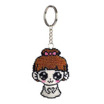 Bead Embroidery Keychain - Girl