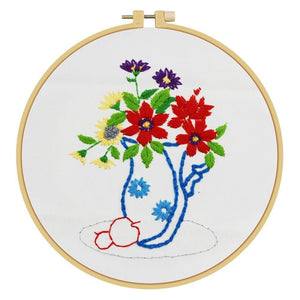 (25*25cm)Embroidery Kit - Blooming Flowers